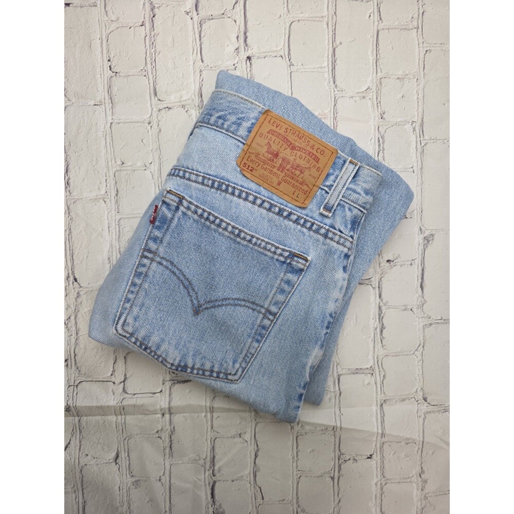 Vintage Levis 512 Men's 32x32 Blue Straight Leg Denim Jeans